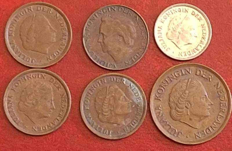 Nederland Mixed Lot of 6 Coins