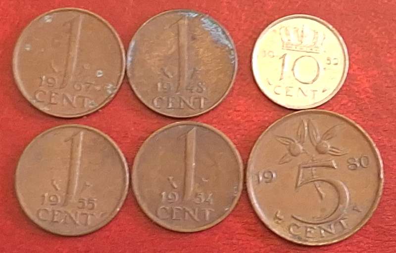 Nederland Mixed Lot of 6 Coins