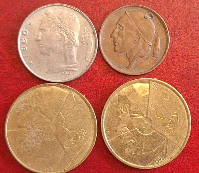 Belgium Mixed Lot of 4 Coins