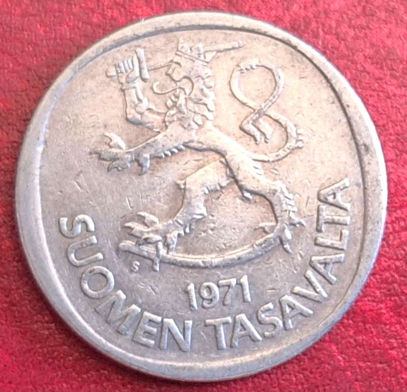 Finland 1971  1 Markka Copper-nickel