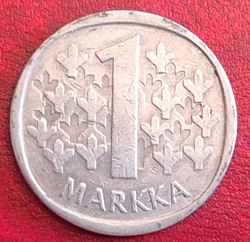 Finland 1971  1 Markka Copper-nickel