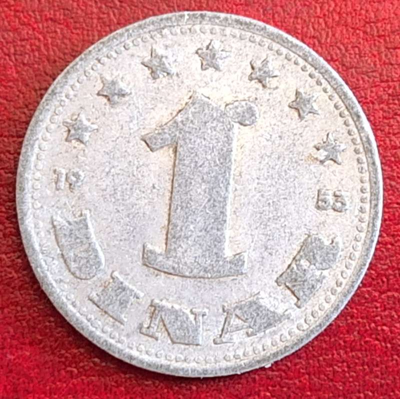 Yugoslavia 1953 1 Dinar Aluminium