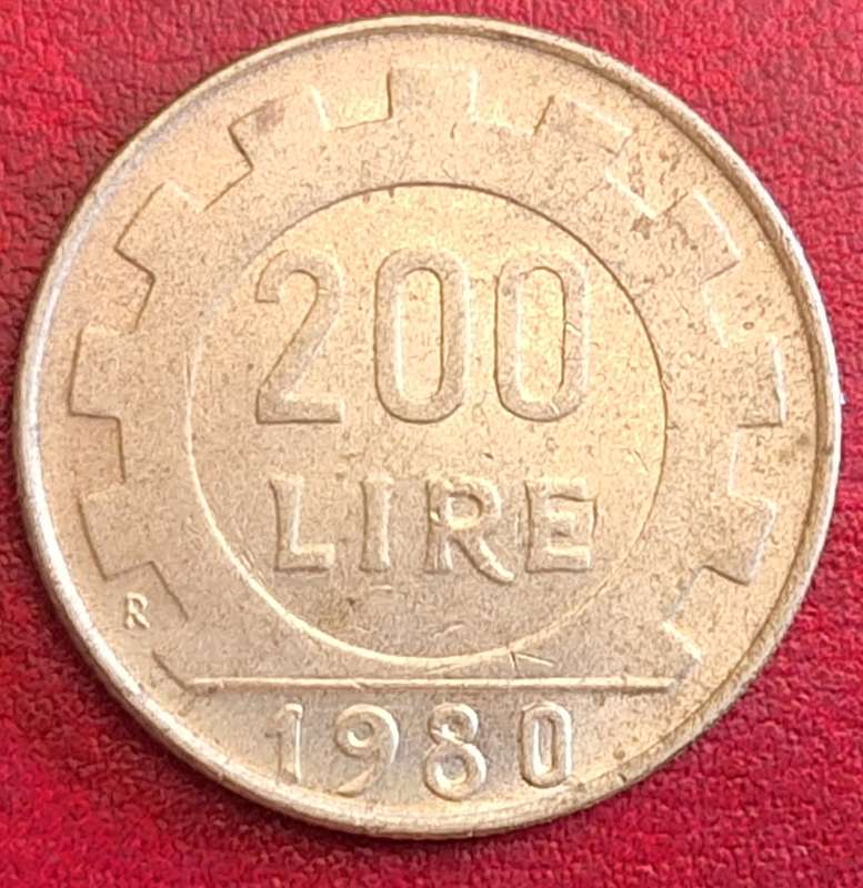 Italy 1980 200 Lire Bronzital