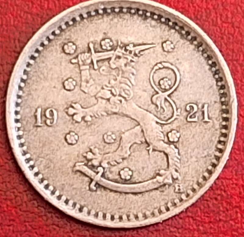 Finland 1921 50 Pennia Copper-nickel