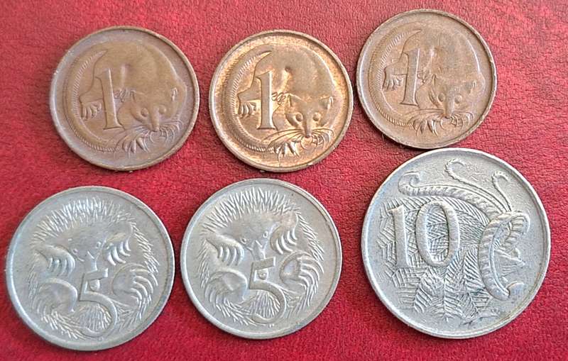 Australia Mixed Lot of 6 coins Elizabeth II