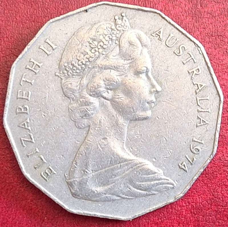 Australia 1974 Dodecagonal 50 Cents Copper-nickel