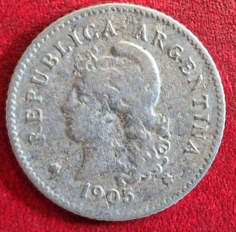 Argentina 1905 10 Centavos Copper-nickel
