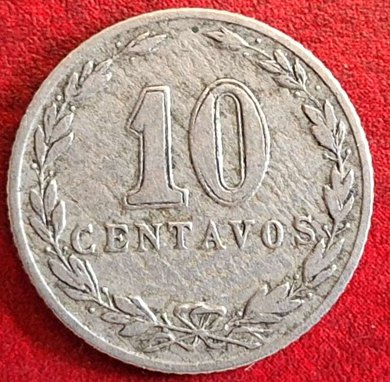 Argentina 1905 10 Centavos Copper-nickel