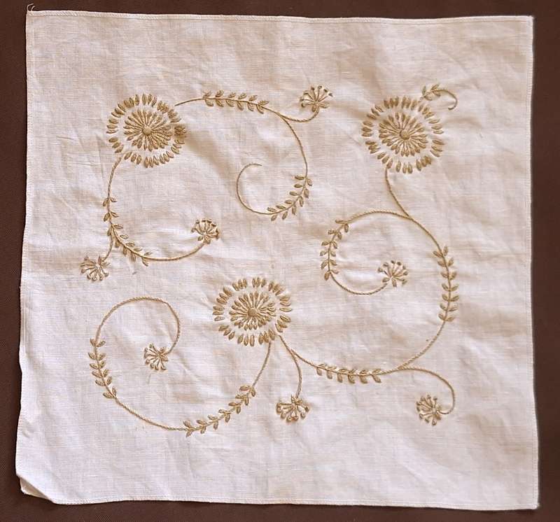 24 Linen Embroidery Squares for Table Cloth or Cushion Covers
