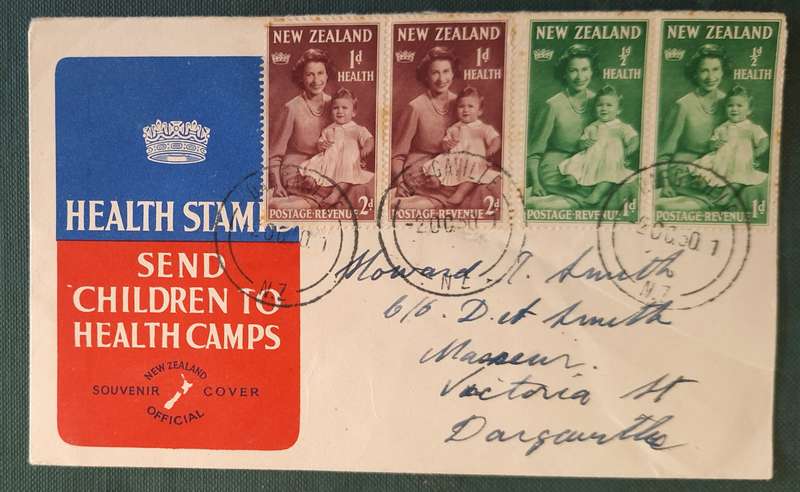 New Zealand 1950 Health Issue Pairs on Official Souvenir Cover