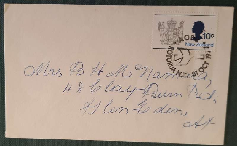 New Zealand Used Envelope with 1977 date stamp