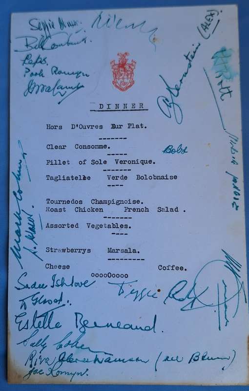 Dinner Menu Undated