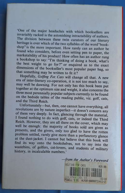Golfing for Cats by Alan Coren Hardcover 1975