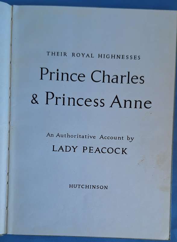 T.R.H. Prince Charles and Princess Anne by Lady Peacock Hardcover 1955