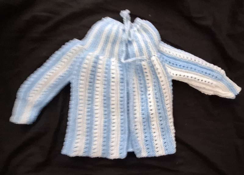 Hand Knitted Baby Matinee Jacket Size: 3-6 months