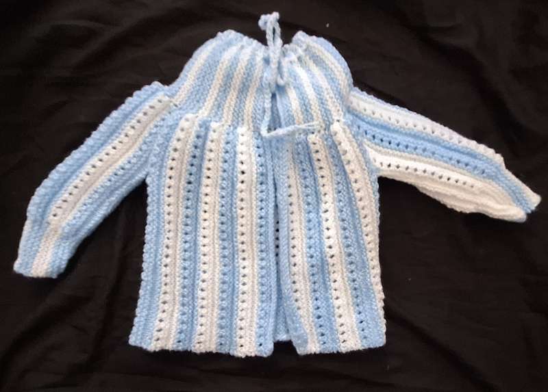 Hand Knitted Baby Matinee Jacket Size: 3-6 months