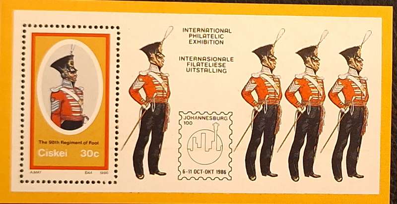 Ciskei 1986 British Military Uniforms 1 Mint Foundation Miniature Sheet