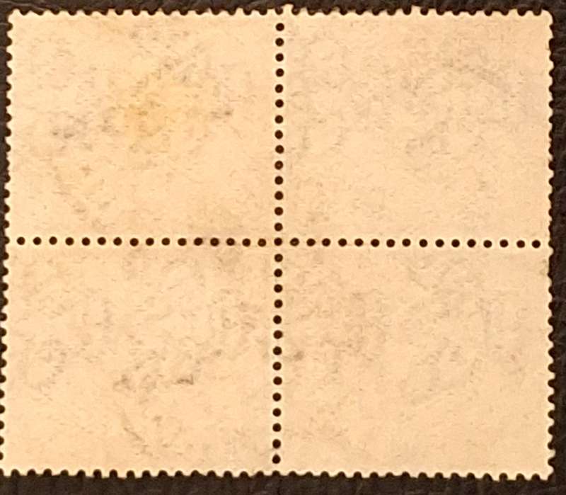 GB 1936 George V Block of 4 Used 1 Shilling stamps