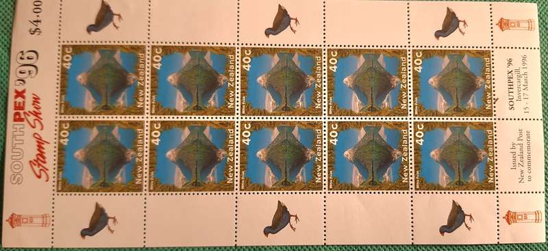 New Zealand 1996 Southpex '96 Mint Miniature Sheet Mitre Peak