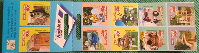 New Zealand 1997 Wacky Letterboxes Booklet Complete with 10 Self-Adhesive stamps