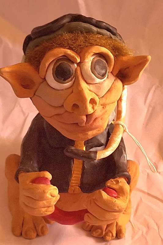 Clay Troll Ornament Handcrafted Wendy's Way
