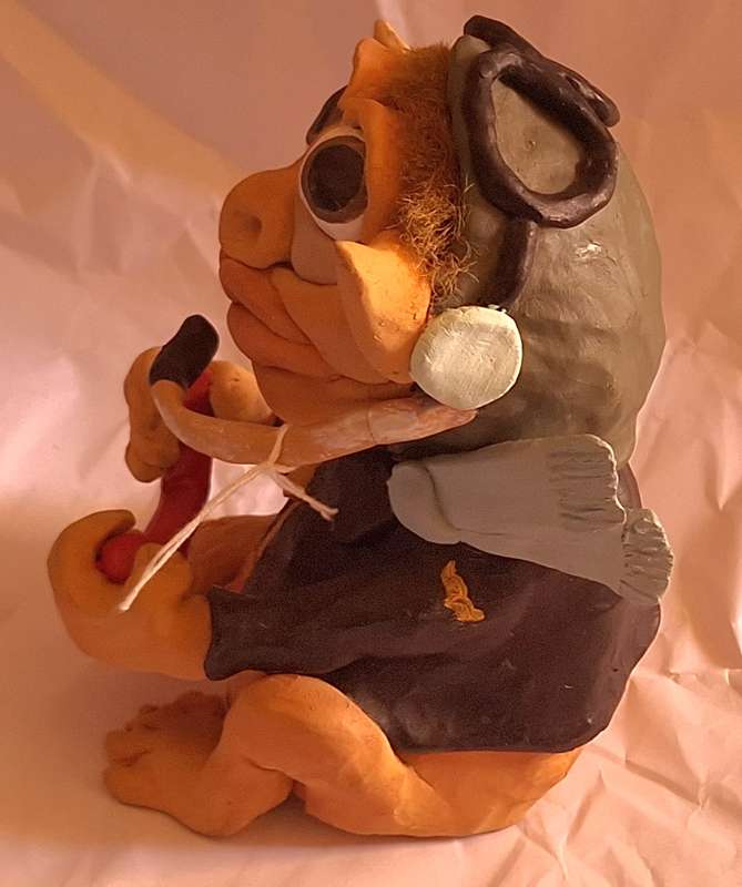 Clay Troll Ornament Handcrafted Wendy's Way