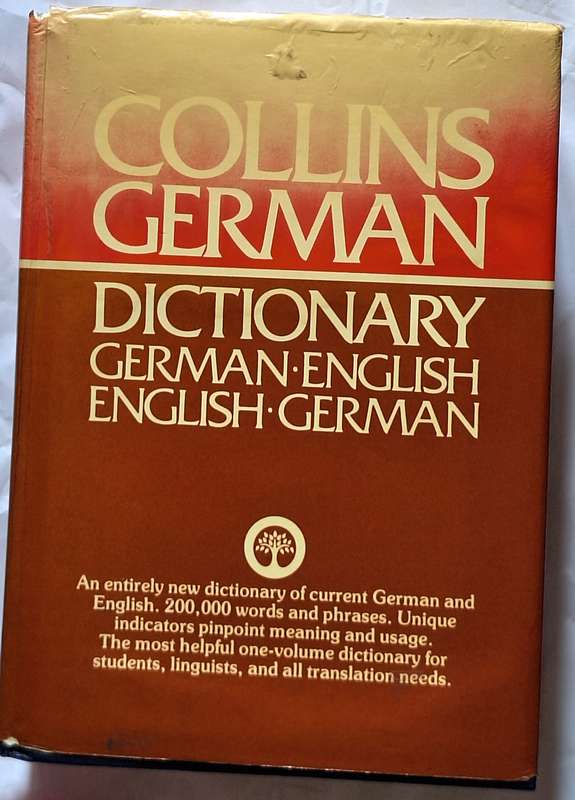 Collins German Dictionary German/English English/German Hardcover 1981