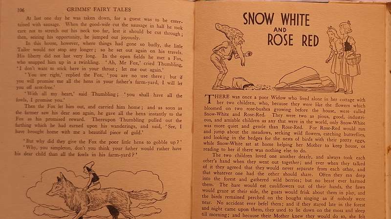 Grimm's Fairy Tales with Pictures by Holmes Hardcover 1950's