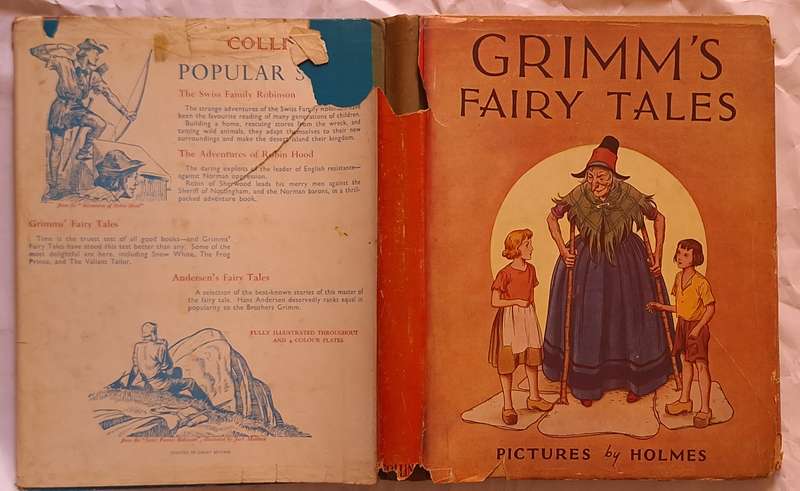 Grimm's Fairy Tales with Pictures by Holmes Hardcover 1950's