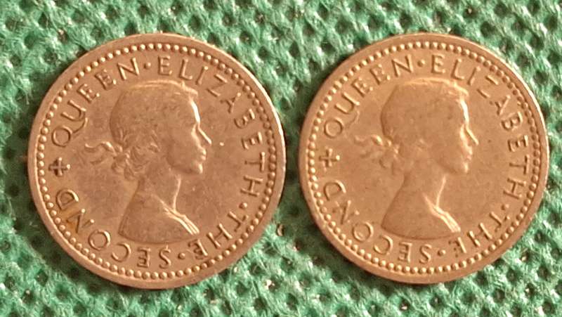 Rhodesia and Nyasaland 1957 Elizabeth II 3d x2 Copper-nickel