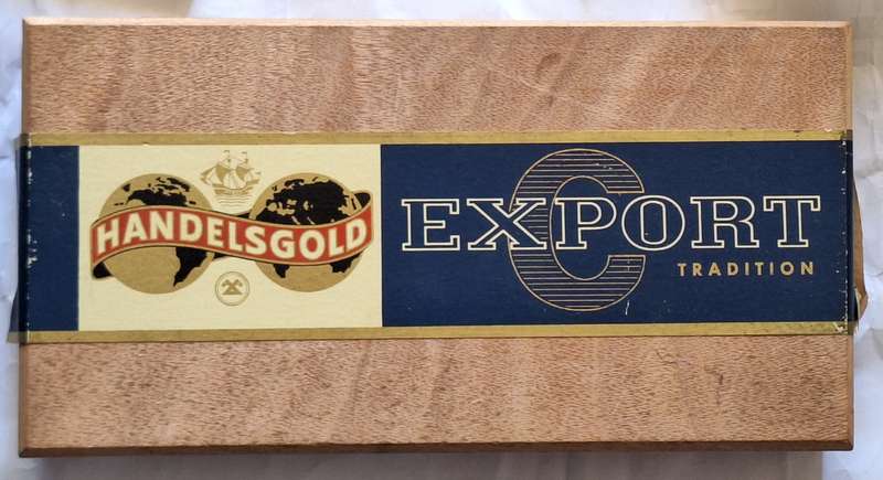 Wooden Empty Cigar Box Handelsgold Export Tradition
