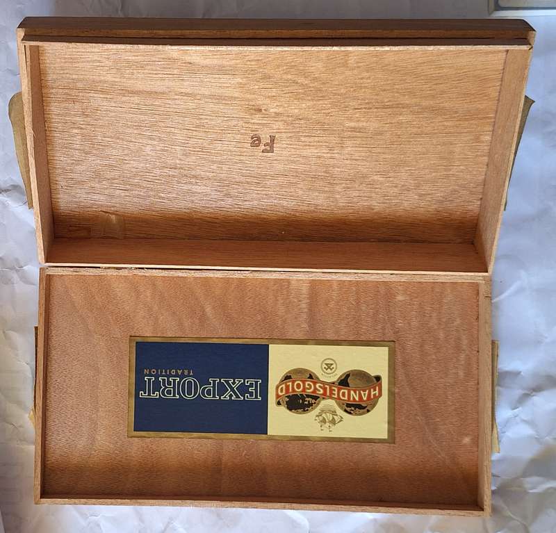 Wooden Empty Cigar Box Handelsgold Export Tradition