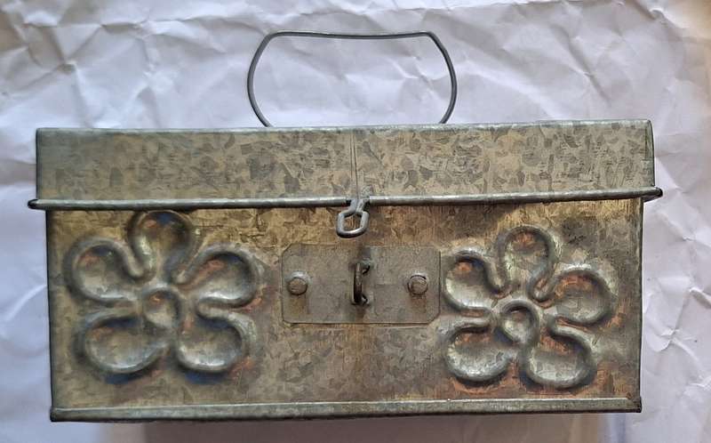 Galvanised Steel Storage Box with Hinged Lid