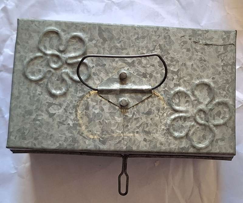 Galvanised Steel Storage Box with Hinged Lid