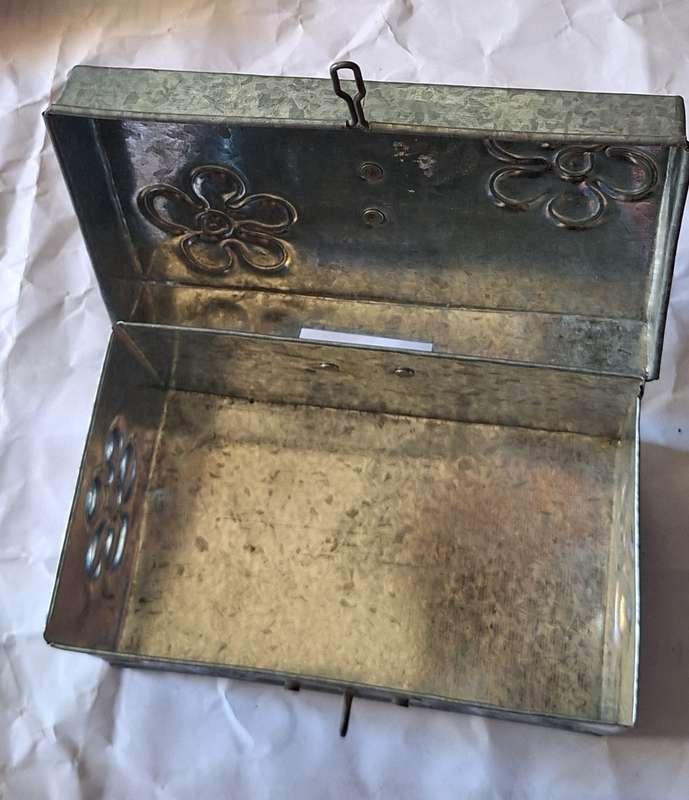 Galvanised Steel Storage Box with Hinged Lid