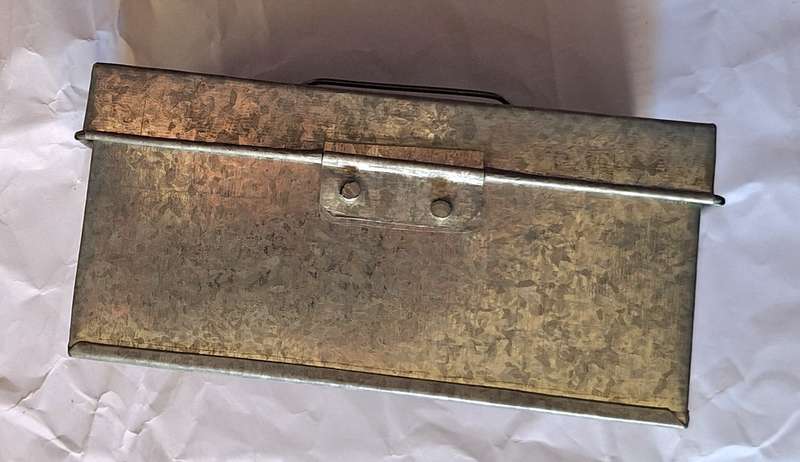Galvanised Steel Storage Box with Hinged Lid