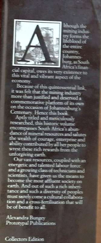 So Rich An Inheritance by James Ambrose Brown 100 Years of Mining Johannesburg Centenary Hardcover