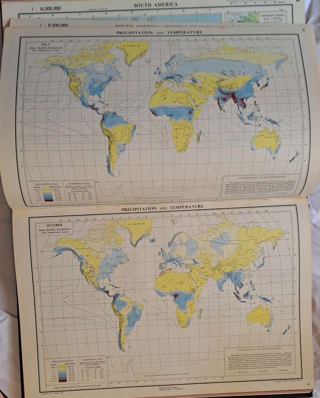 The Oxford Atlas Hardcover Reprint 1961