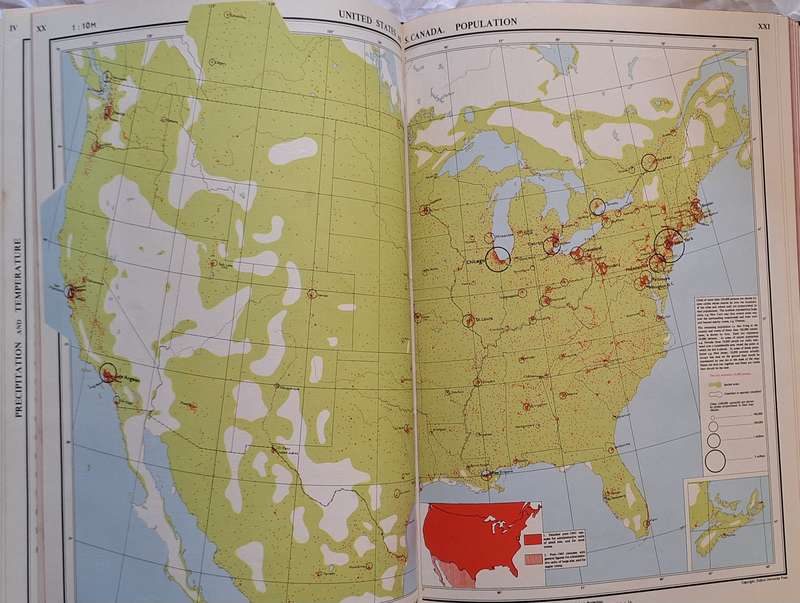 The Oxford Atlas Hardcover Reprint 1961