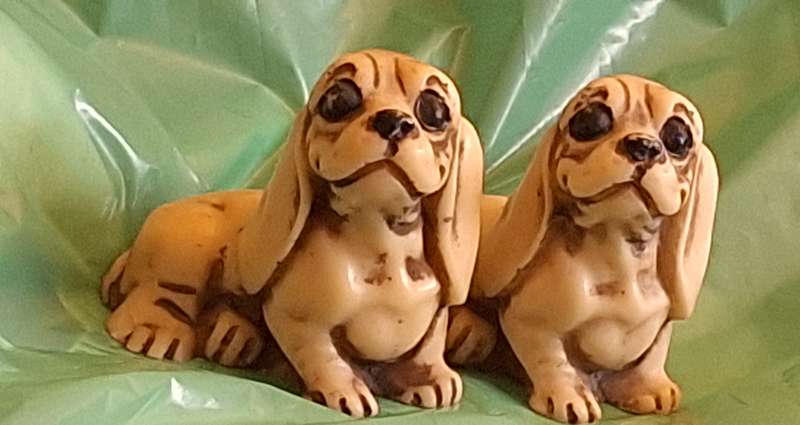 2 Small Dog Ornaments