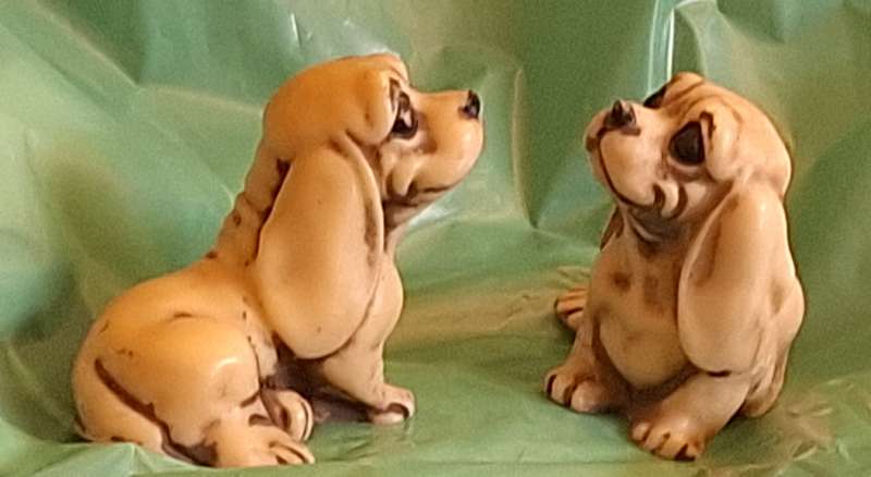 2 Small Dog Ornaments