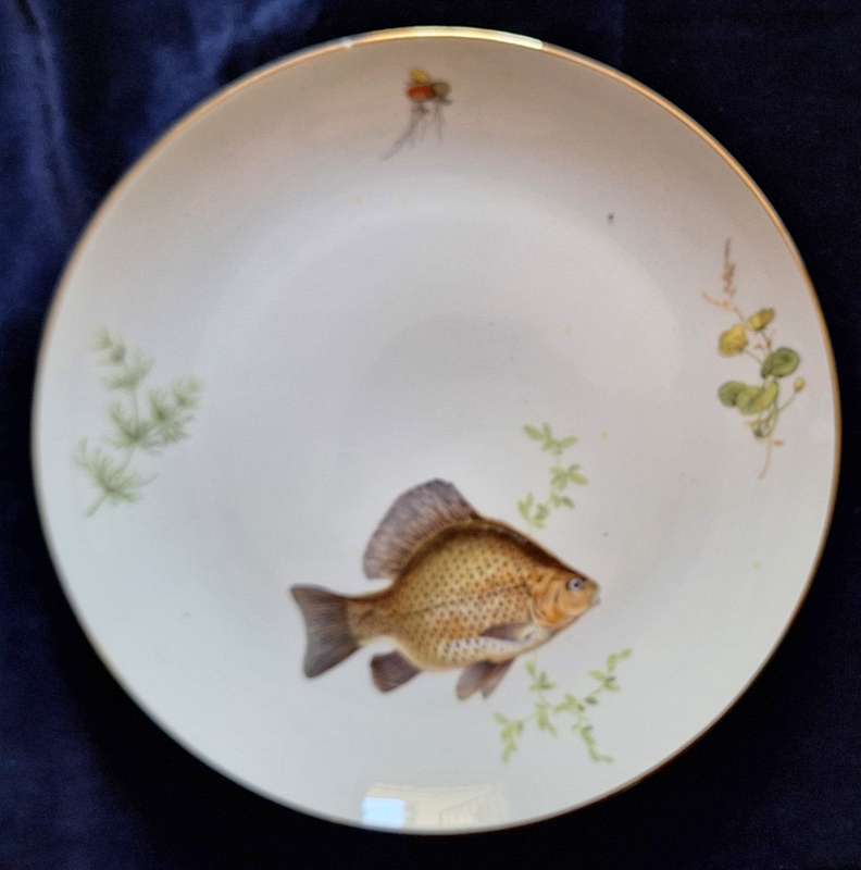 K & A KRAUTHEIM Selb Bavaria Germany Fish Design Plate