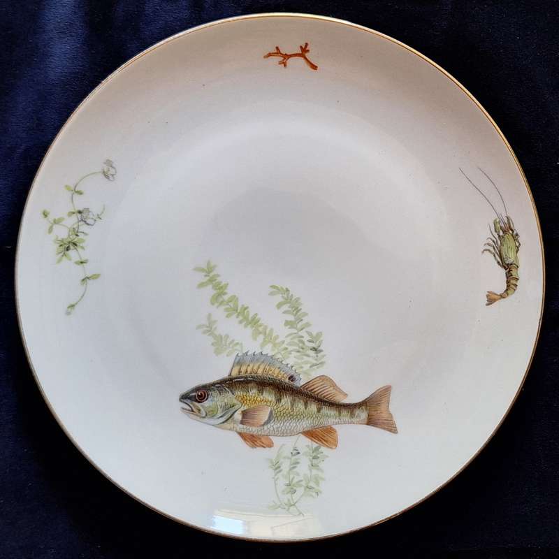 K & A KRAUTHEIM Selb Bavaria Germany Fish Design Plate