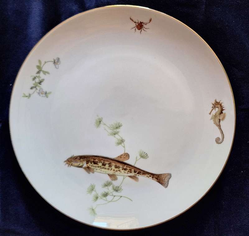 K & A KRAUTHEIM Selb Bavaria Germany Fish Design Plate