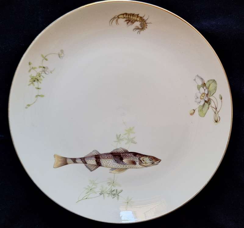 K & A KRAUTHEIM Selb Bavaria Germany Fish Design Plate