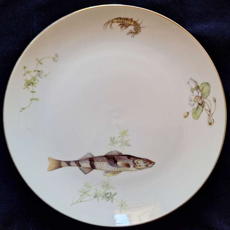 K & A KRAUTHEIM Selb Bavaria Germany Fish Design Plate