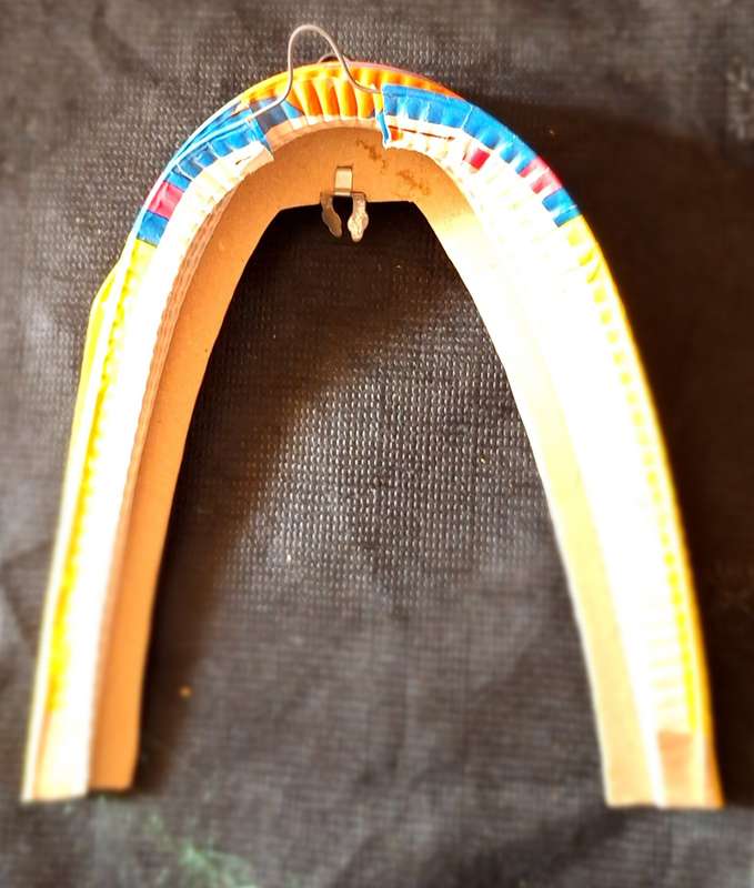 Folding Paper Crafted Colourful Smiling Face Decoration