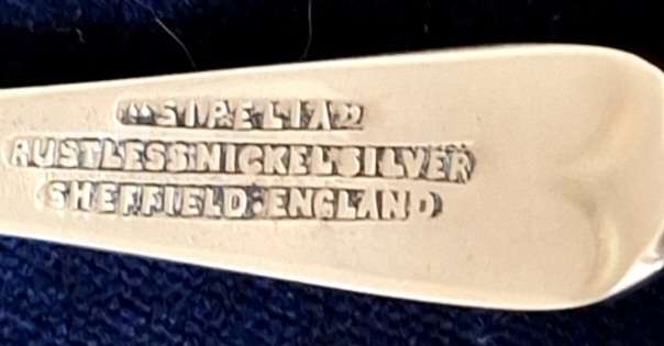 Set of 6 Sipelia Nickel Silver Demitasse Spoons Made in England