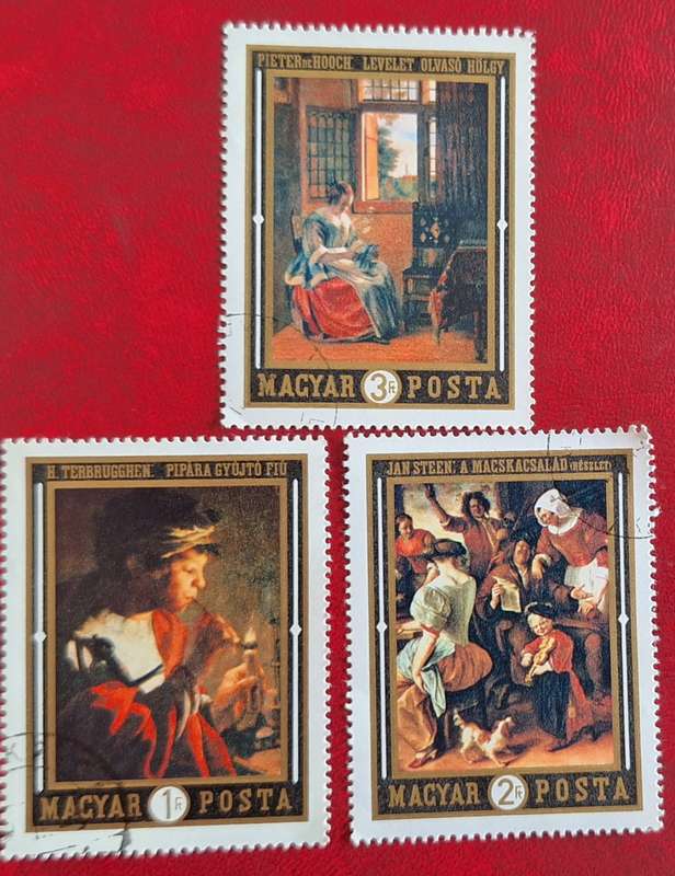 Hungary 1969 Dutch Paintings 3 Cancelled stamps from Set of 7 Stamps