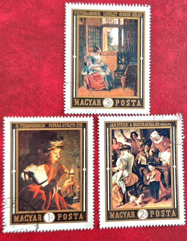 Hungary 1969 Dutch Paintings 3 Cancelled stamps from Set of 7 Stamps